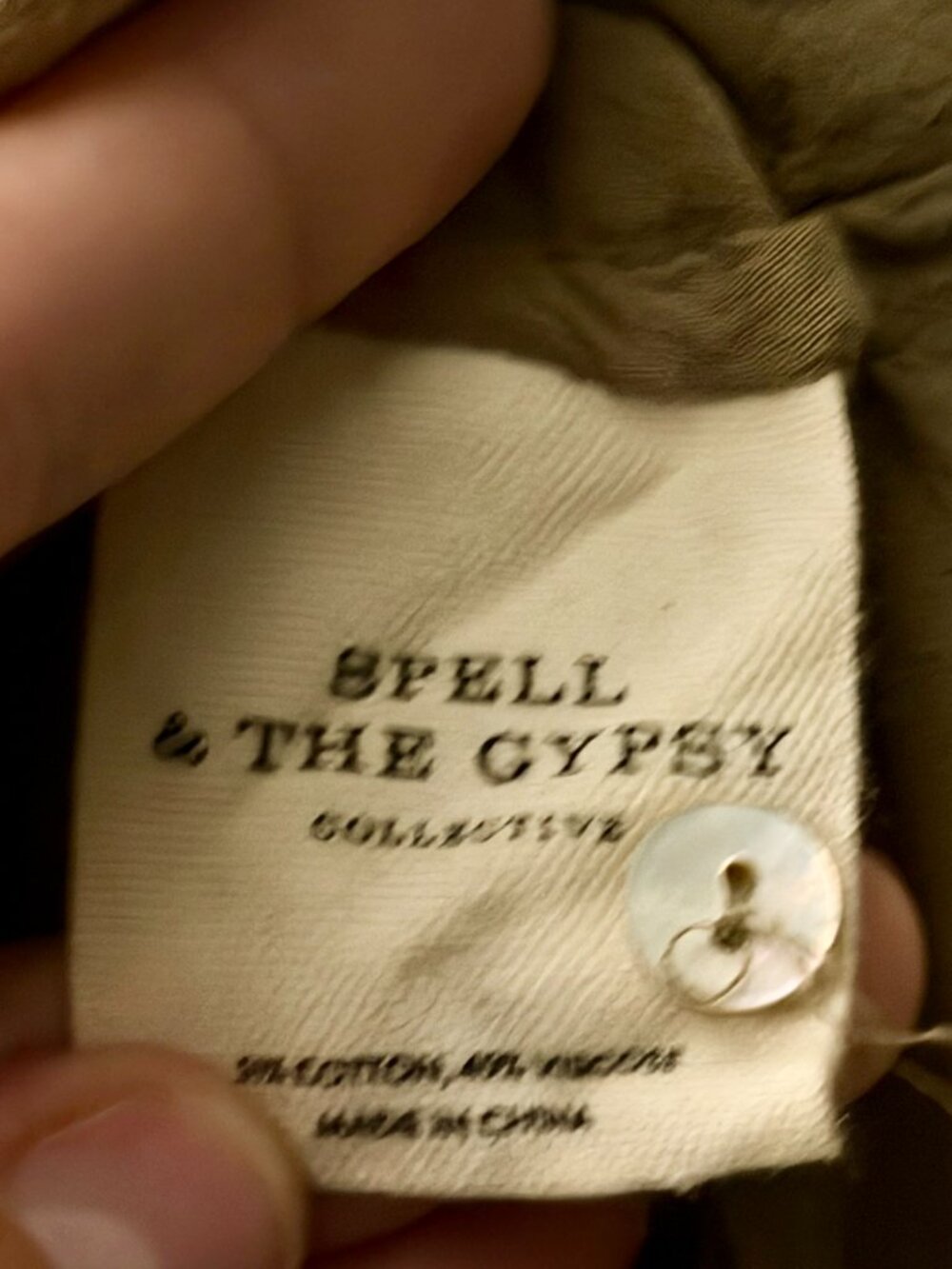 Spell & The Gypsy Linda Shirt Dress Khaki Small Boho Button Front Maxi - Picture 14 of 16